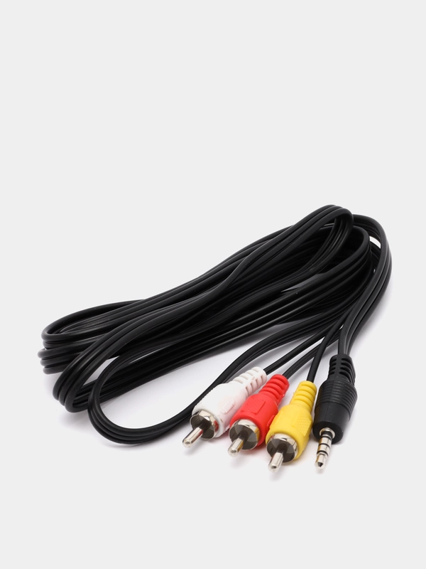 Кабель Belsis Jack 3.5 mm (4 контакта) <--> 3xRCA вилка, видео+стерео-аудио, 1.8 м, BL1039