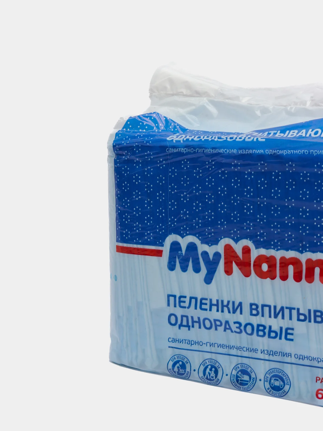 Пеленка впитывающая одноразовая My Nanny "Эконом Лайт", 60*60 сантиметров, по 30 штук