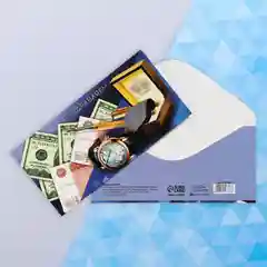 Аметистовый конверты для денег мужские 16,5 х 8см