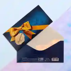 Синий конверты для денег мужские 16,5 х 8см