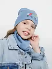 Хаки шапка детская, комплект детский, комплект осенний, комплект для мальчика и девочки