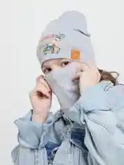 Черный шапка детская, комплект детский, комплект осенний, комплект для мальчика и девочки