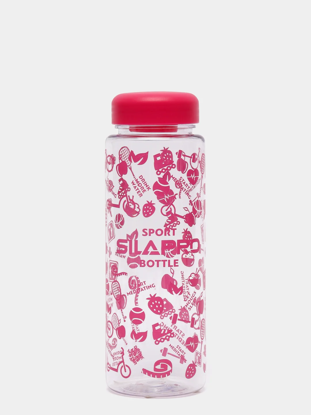 Розовый бутылка для фитнеса шейкер 0,5 л SilaPro