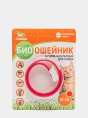 Биоошейник антипаразитарный "ПИЖОН" для кошек от блох и клещей, красный, 35 см (vvv)