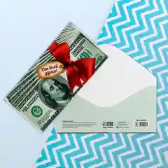 Мятный конверты для денег мужские 16,5 х 8см