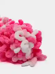 Кораллово-розовый пряжа Alize Puffy Color 100% Микрополиэстер 100г  9м