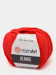 Красный пряжа YarnArt Jeans (ЯрнАрт Джинс)