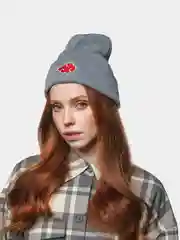 Шапка бини унисекс с нашивкой Наруто