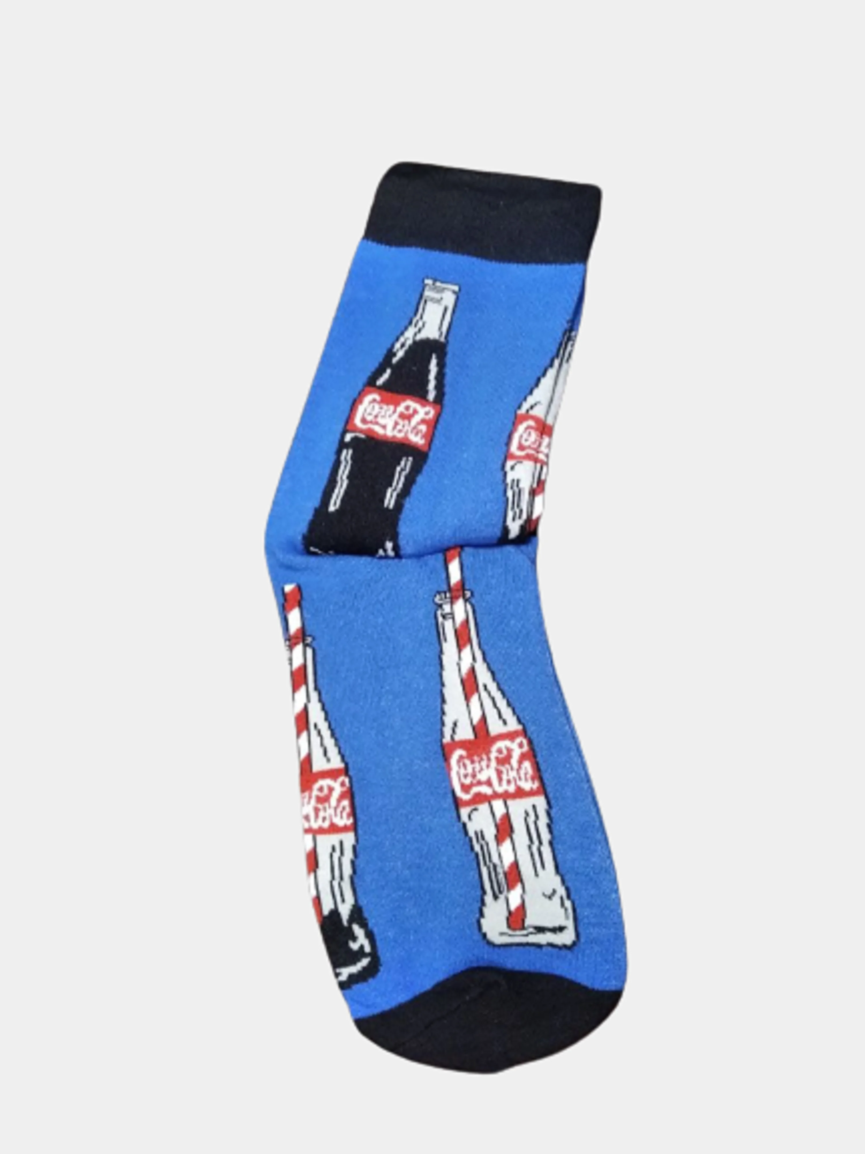 Синий носки унисекс, с принтом Cola