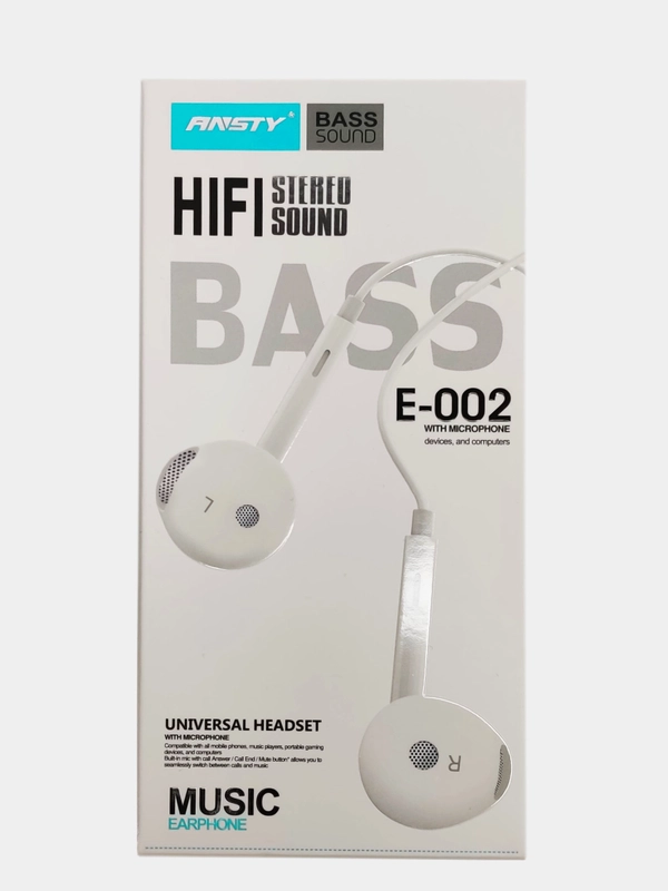 Наушники вакуумные с микрофоном Ansty Bass sound  Stereo