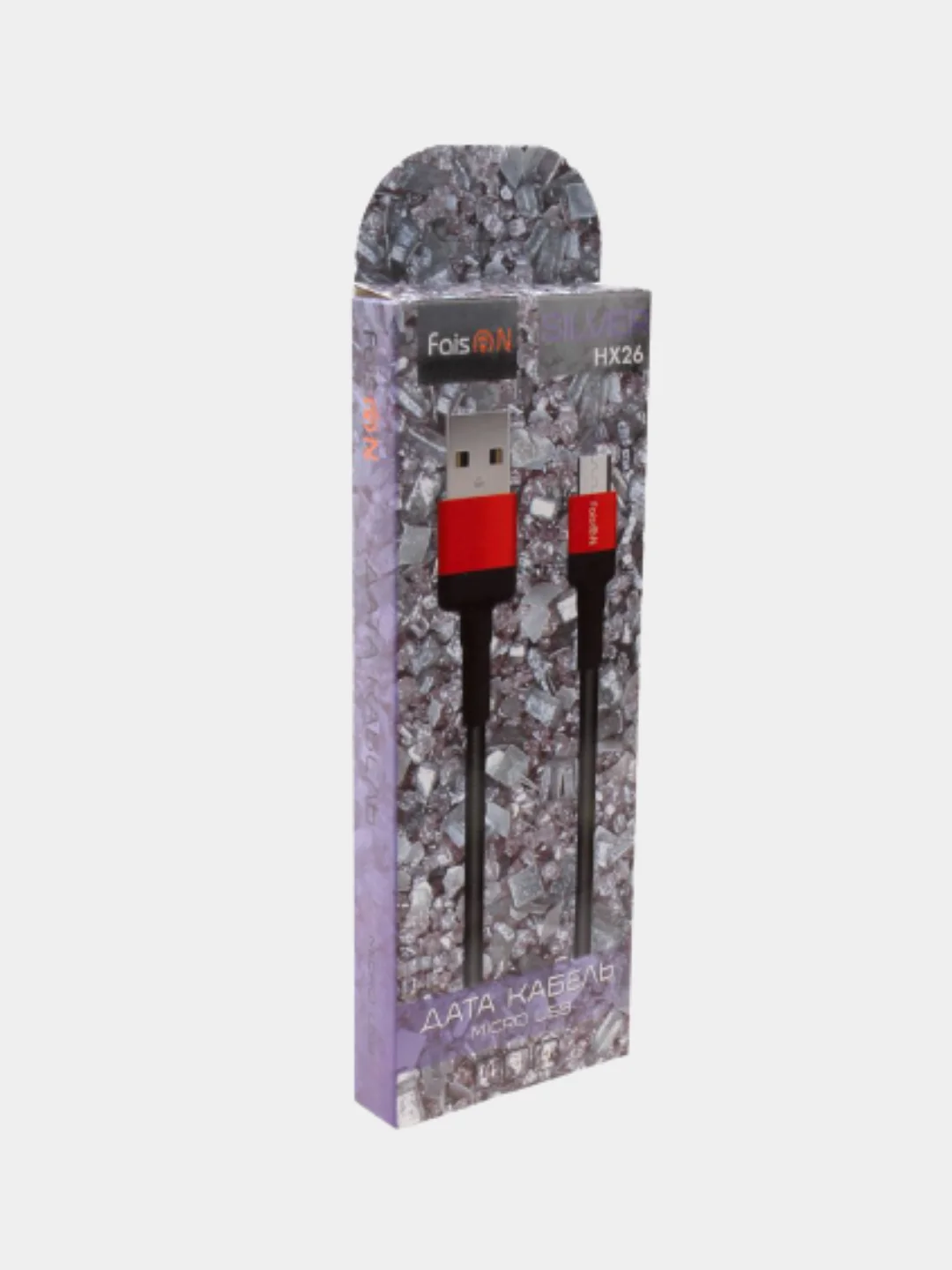 Кабель USB micro USB FaisOn HX26 Xpress, 1 м, круглый, 2.4 А