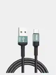 Серый кабель USB micro USB FaisOn HX26 Xpress, 1 м, круглый, 2.4 А
