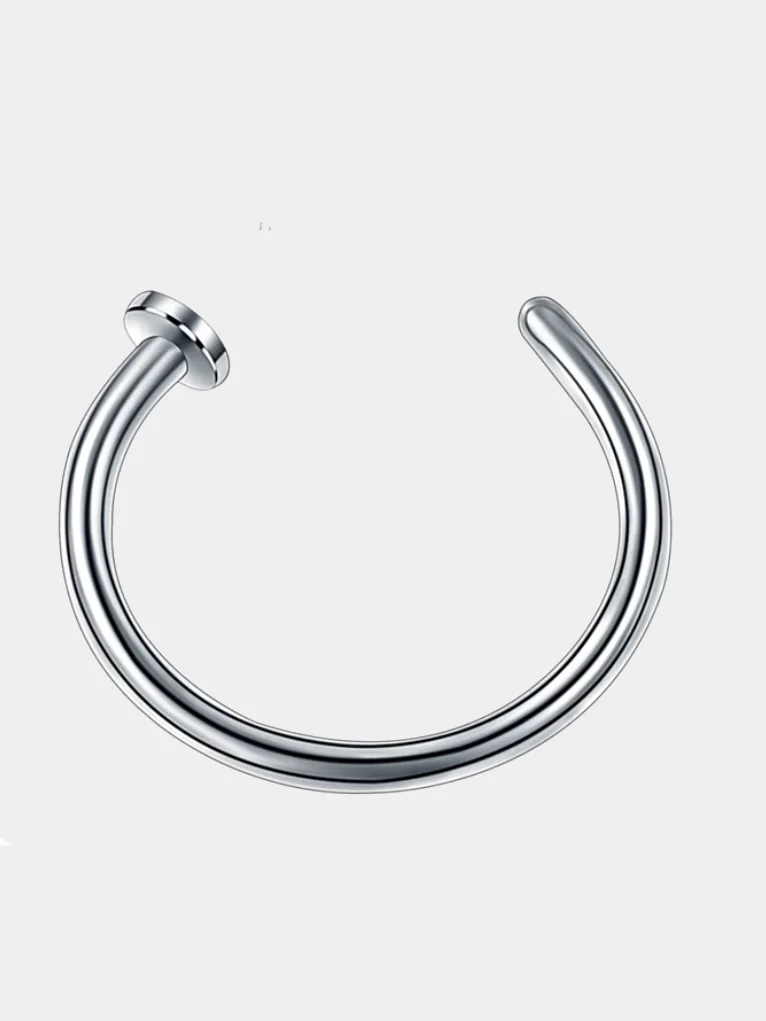 Серебряный серьга обманка, украшение без прокола, кафф, фейковая серьга, пирсинг