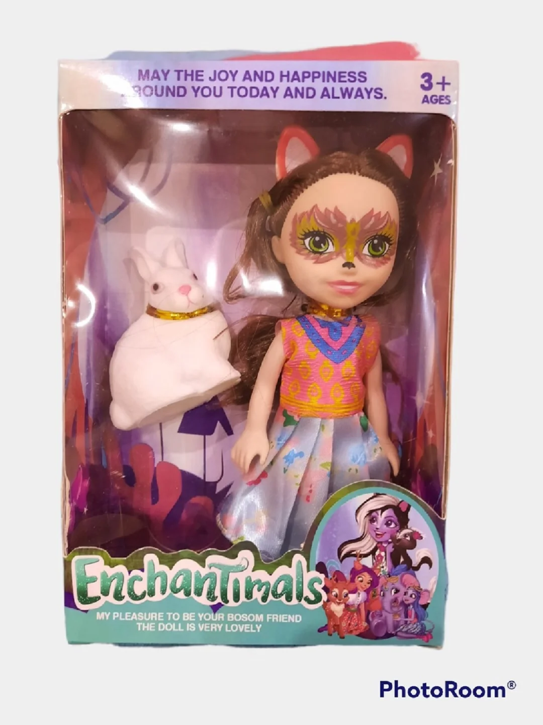 Алый игрушка "Кукла с любимой зверюшкой", 16 см