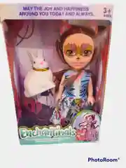 Багровый игрушка "Кукла с любимой зверюшкой", 16 см
