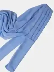 Голубой платок мусульманский /Хиджаб/Платок шифоновый /Платок на никах/Готовый платок/Тюрбан/ADEMI