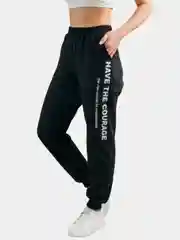 Черный брюки женские спортивные на манжете