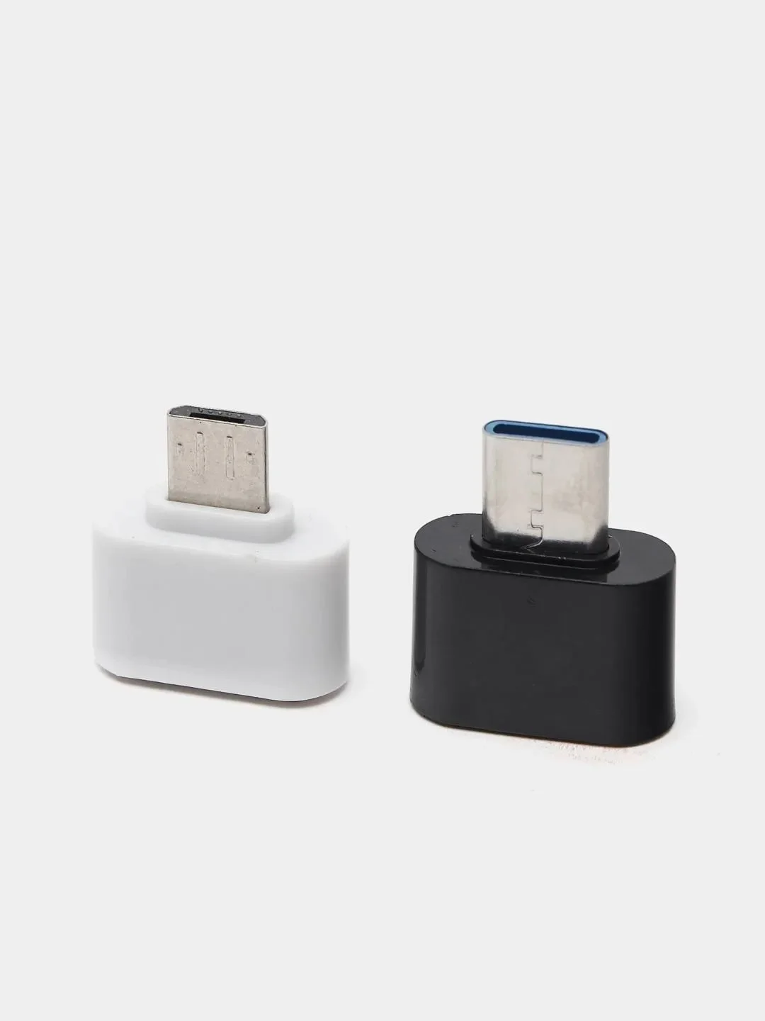 Белый otg переходник с Type-C на USB и с microUSB на USB (ОТГ)