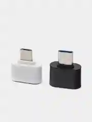Белый otg переходник с Type-C на USB и с microUSB на USB (ОТГ)