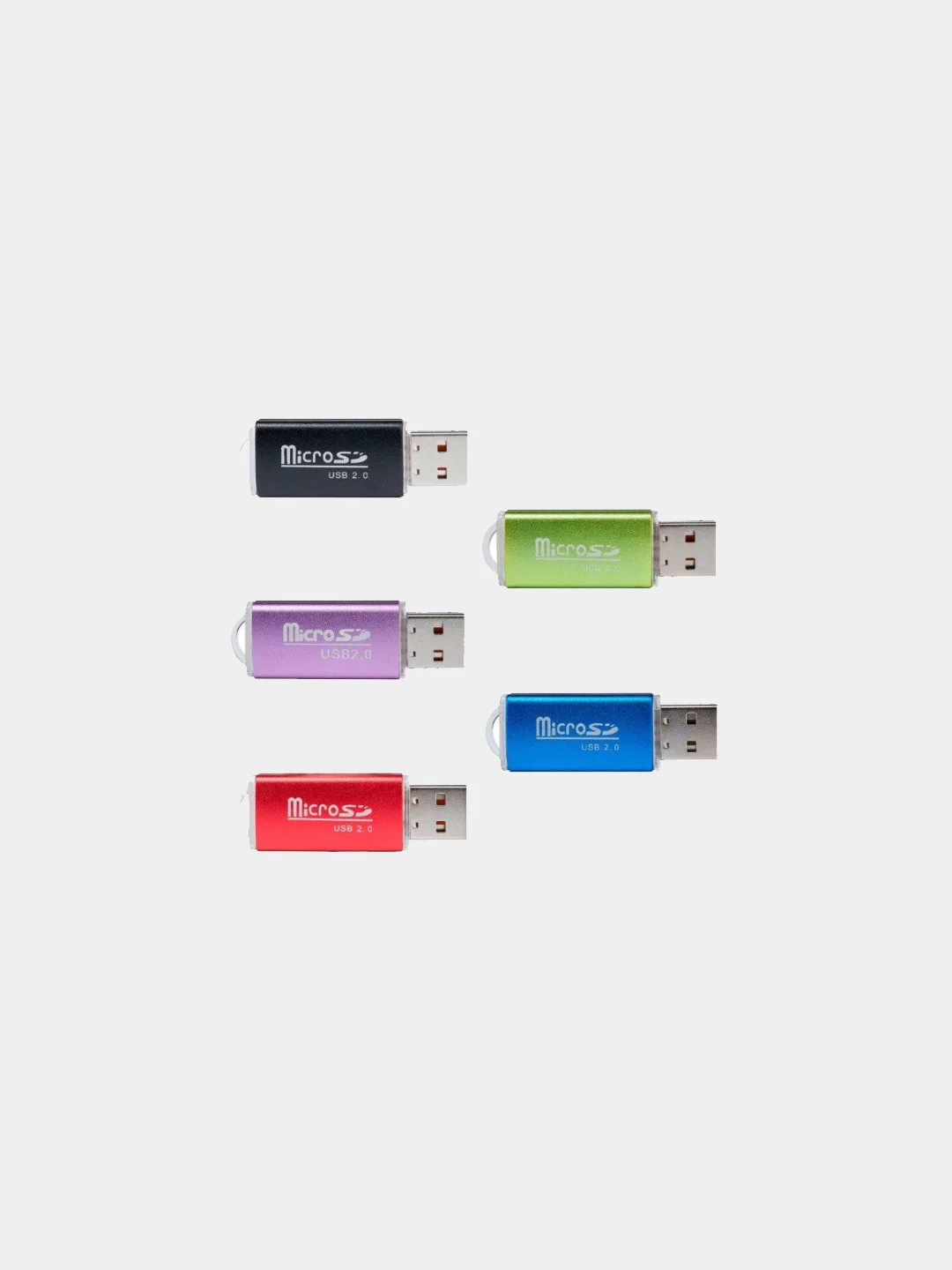Золотой картридер microSD для чтения карт памяти USB 2.0