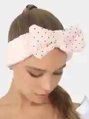 Молочный beauty4life Повязка для волос, женская, косметическая "Бабочки", в точку