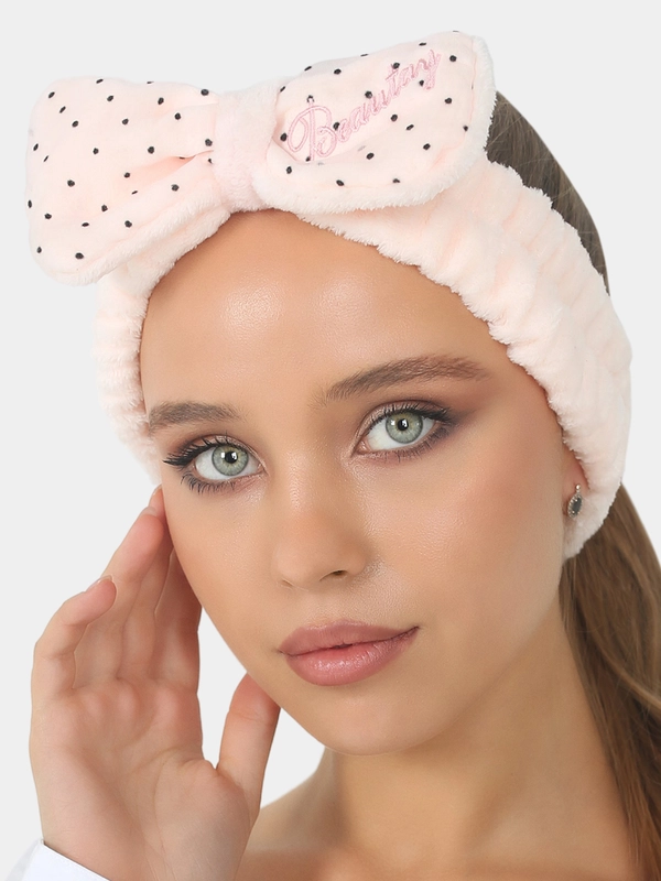 BEAUTY4LIFE Повязка для волос, женская, косметическая "Бабочки", в точку