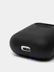 Черный чехол для наушников  Apple AirPods (айр подс) силиконовый, TWS, приятный на ощупь