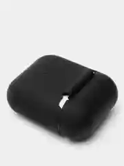 Черный чехол для наушников  Apple AirPods (айр подс) силиконовый, TWS, приятный на ощупь