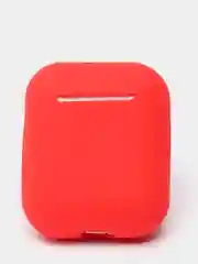 Красный чехол для наушников  Apple AirPods (айр подс) силиконовый, TWS, приятный на ощупь