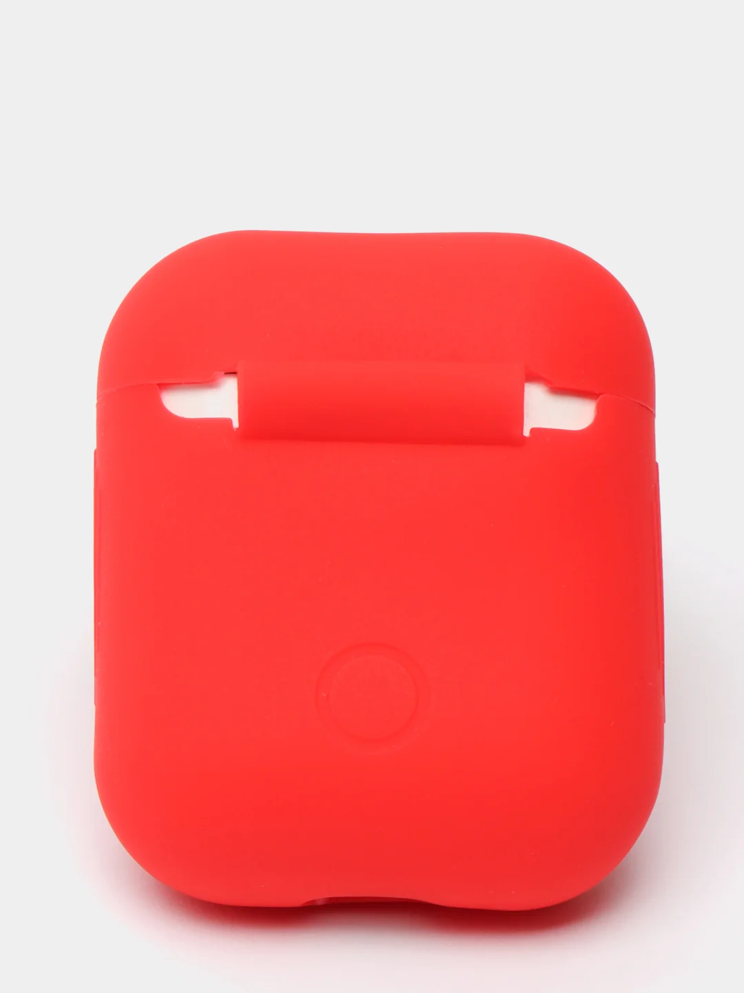 Красный чехол для наушников Apple AirPods (айр подс) силиконовый, TWS, приятный на ощупь