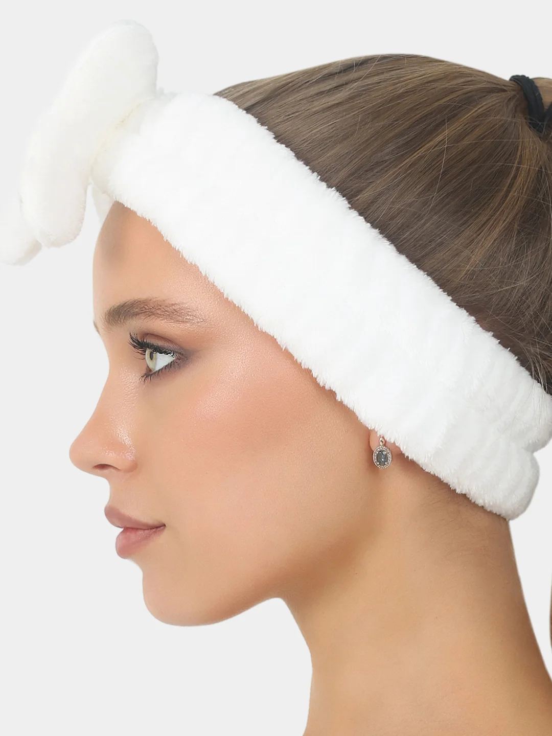 Белый beauty4life Повязка для волос, женская, косметическая "Бабочки"