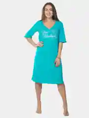 Сорочка женская KLERY "Stay beautiful, бирюзовый, КС1366П13