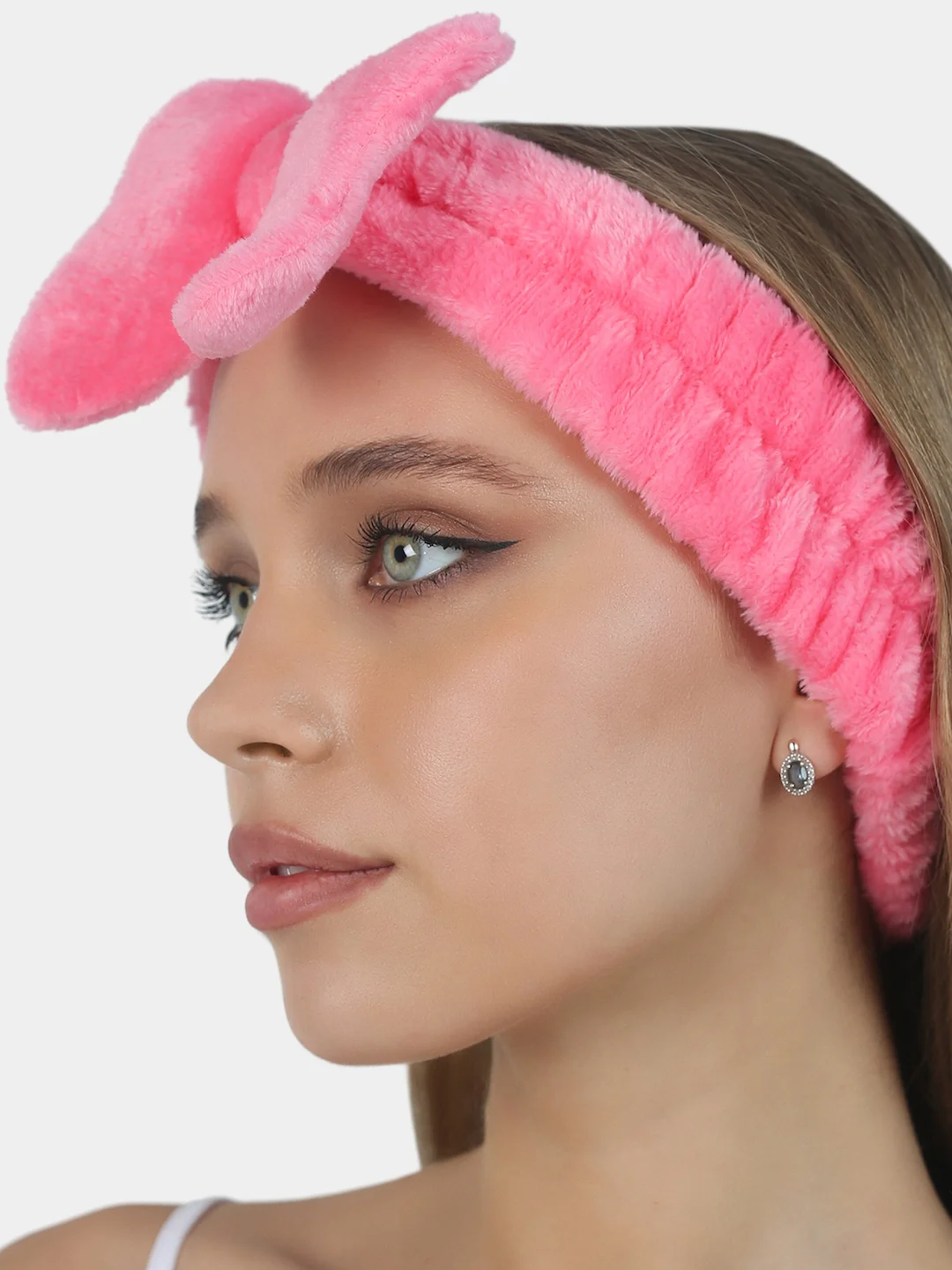 Розовый beauty4life Повязка для волос, женская, косметическая "Бабочки"