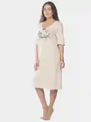 Сорочка женская KLERY "Stay beautiful", бежевый, КС1366П13
