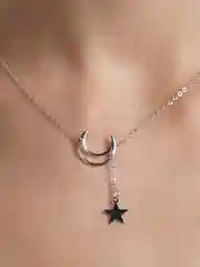 Серебряный подвеска с месяцем и звездой