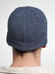Синий шапка мужская вязаная