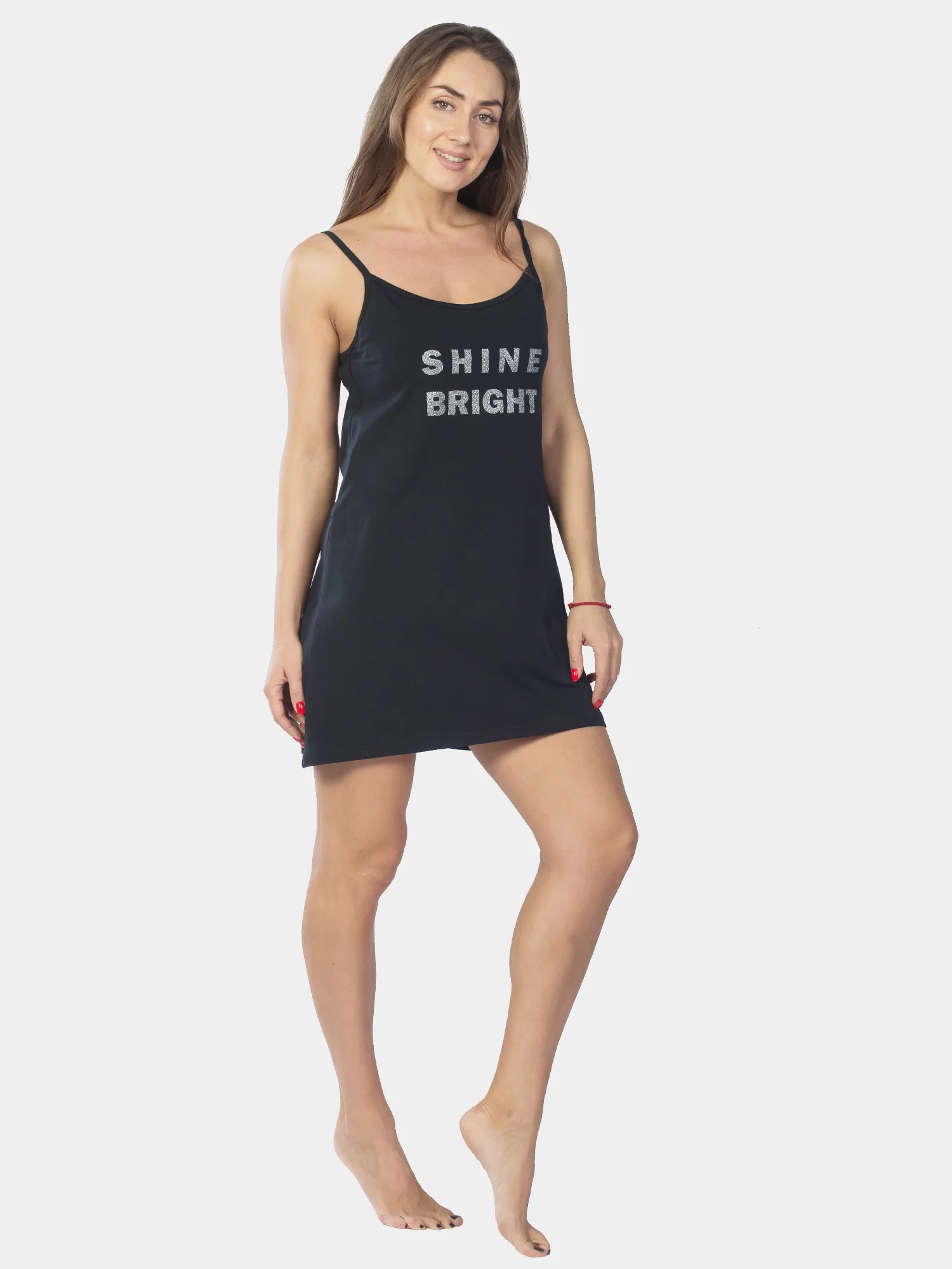 Сорочка женская shine bright КЛС1379П3 черный, KLERY