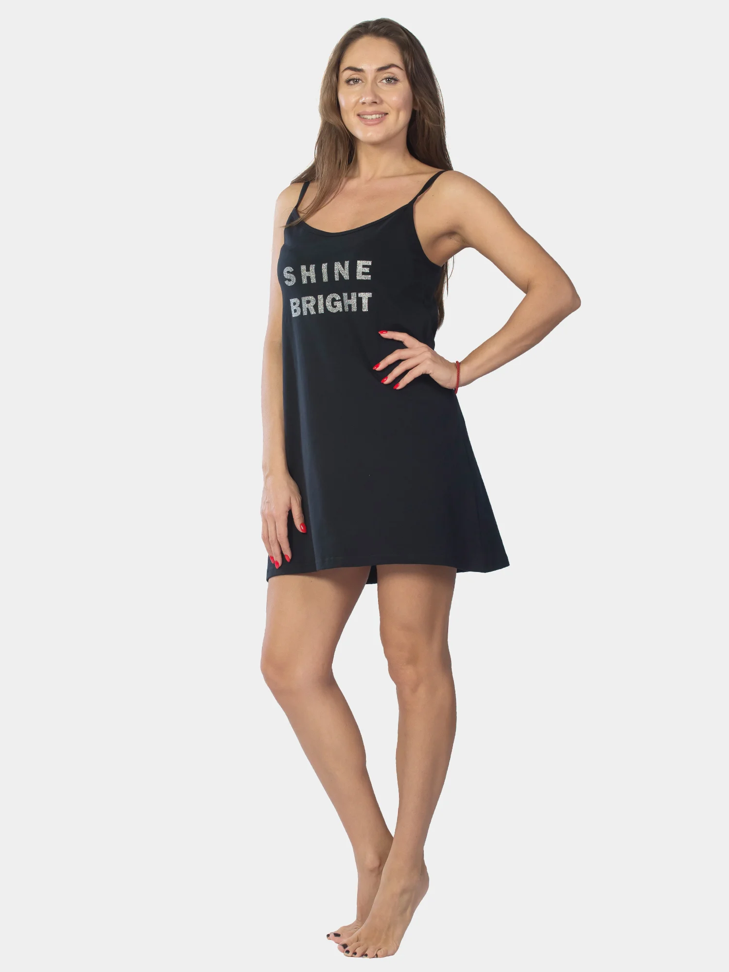 Сорочка женская shine bright КЛС1379П3 черный, KLERY