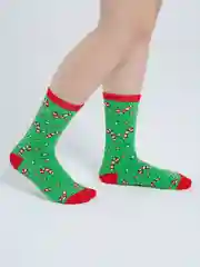 Зеленый новогодние носки