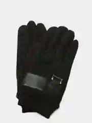 Серебряный перчатки мужские, сенсорные, с начёсом внутри