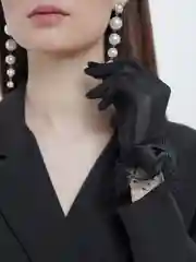 Сетчатые кружевные перчатки с бантом