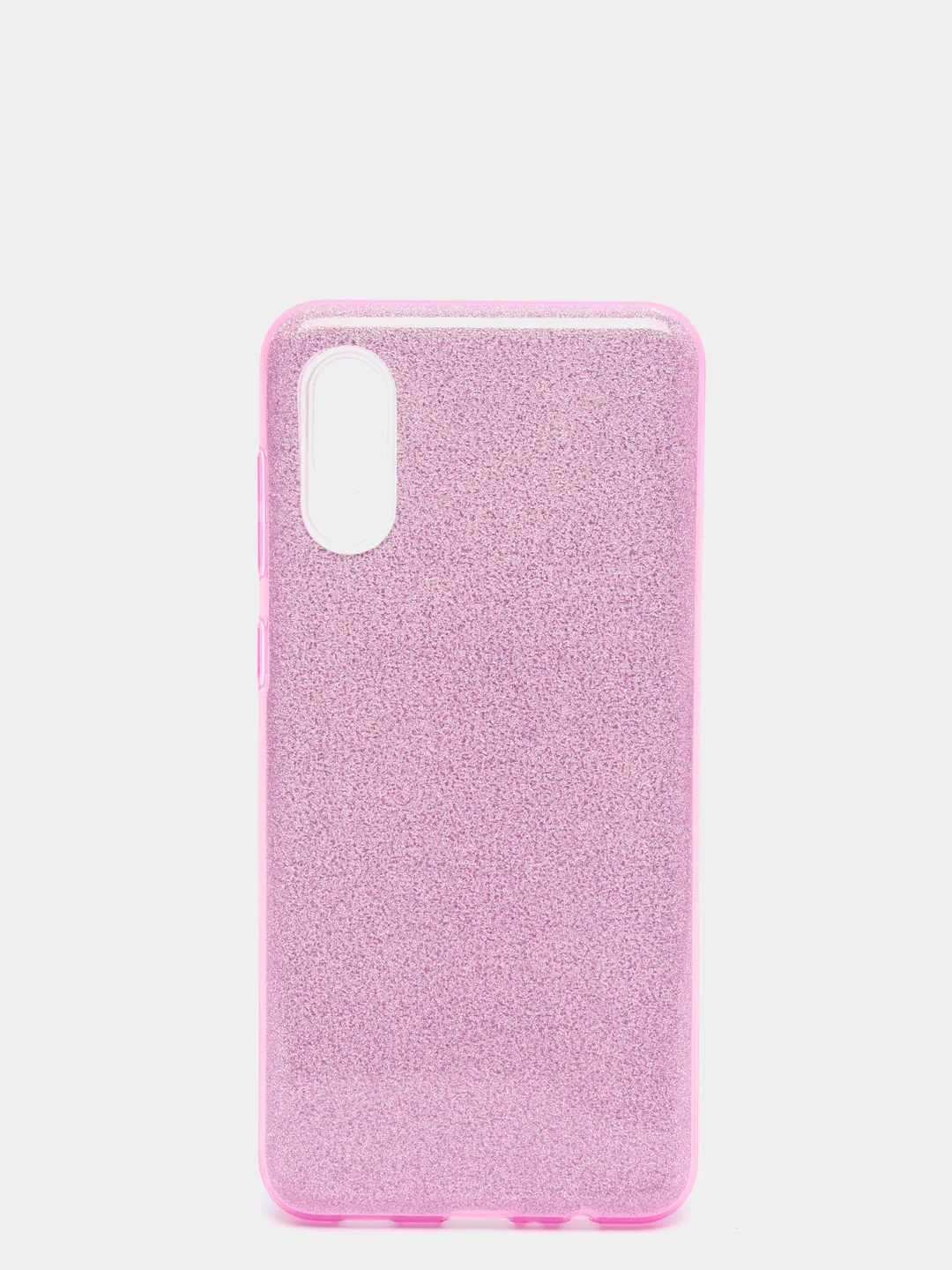 Сиреневый чехол блестящий на Samsung A02