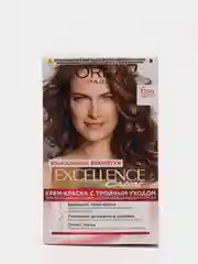 LOreal Paris Стойкая крем-краска для волос "Excellence", оттенок 6.00, Темно-русый