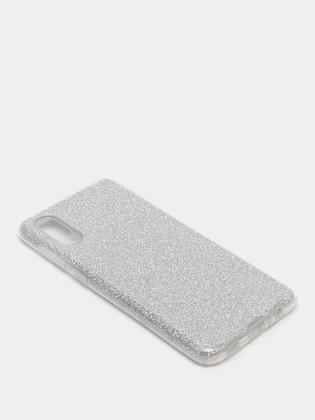 Серебряный чехол блестящий на Samsung A02