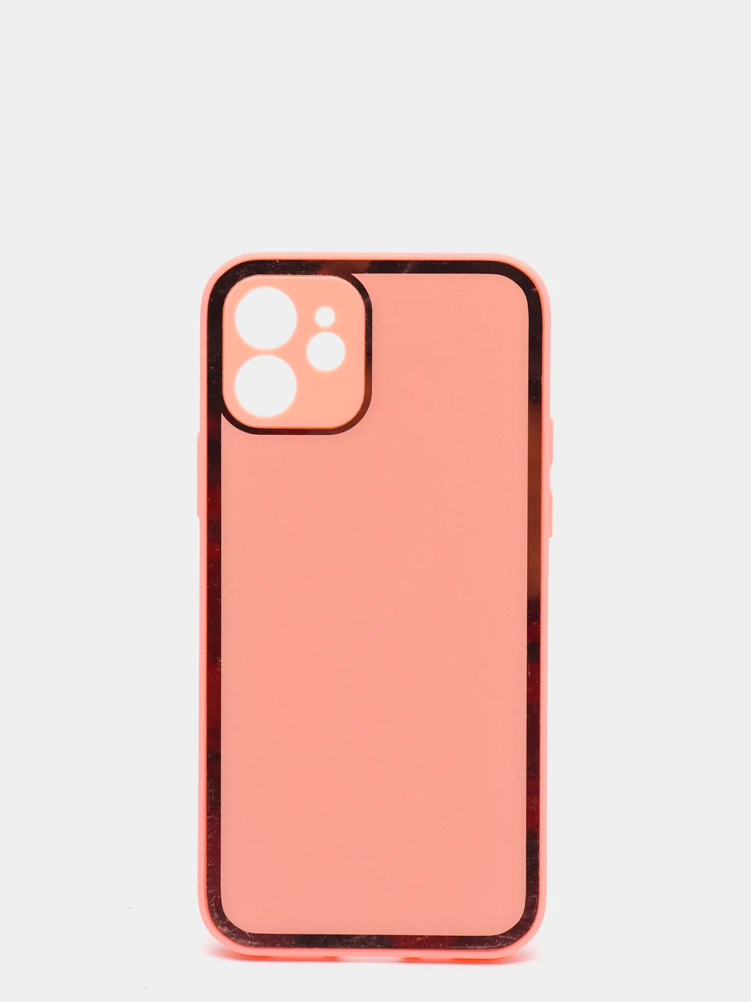 Розовый наладка имитация стекла с защитой камеры для Iphone 12