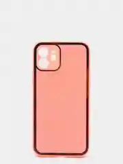 Розовый наладка имитация стекла с защитой камеры для Iphone 12