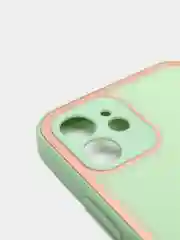 Салатовый наладка имитация стекла с защитой камеры для Iphone 12