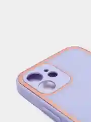 Сиреневый наладка имитация стекла с защитой камеры для Iphone 12