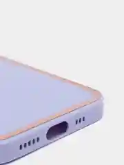 Сиреневый наладка имитация стекла с защитой камеры для Iphone 12