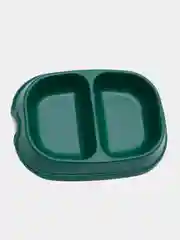 Зеленый миска для кошек двойная